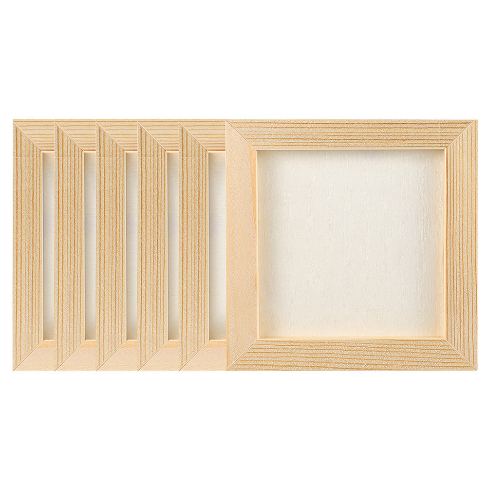 6Pcs Solid Wood DIY Blank Pict - Art And Craft For Nursery review and price