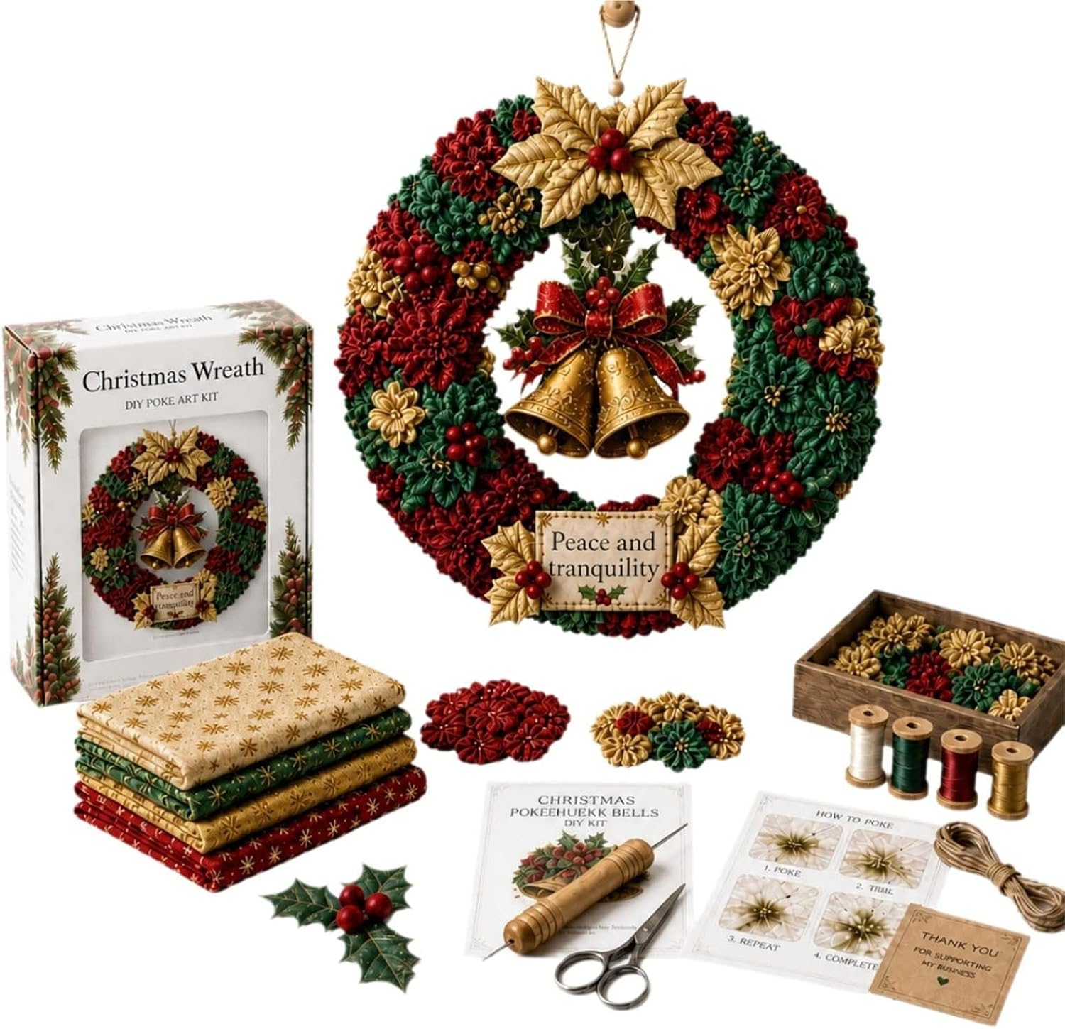 2026 3D Fabric Poke Wreath DIY - Art Craft Kit review and price