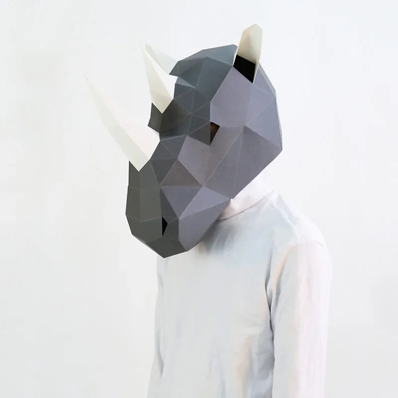 Rhinoceros Adult Head Mask Pap - Art Craft Cardboard review and price