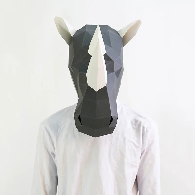 Rhinoceros Adult Head Mask Pap - Art Craft Cardboard review and price