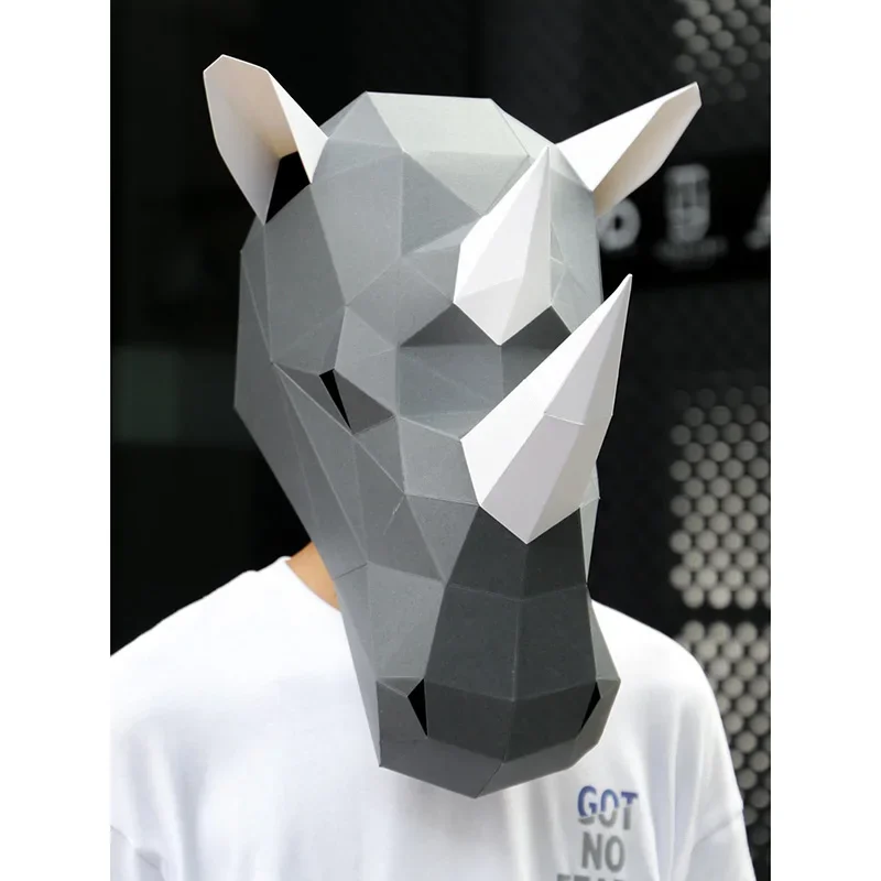 Rhinoceros Adult Head Mask Pap - Art Craft Cardboard review and price
