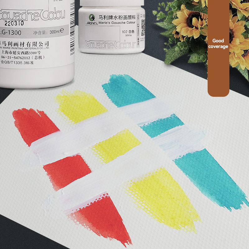 White Gouache Paint 100ml/300m - Gouache Paint Set review and price